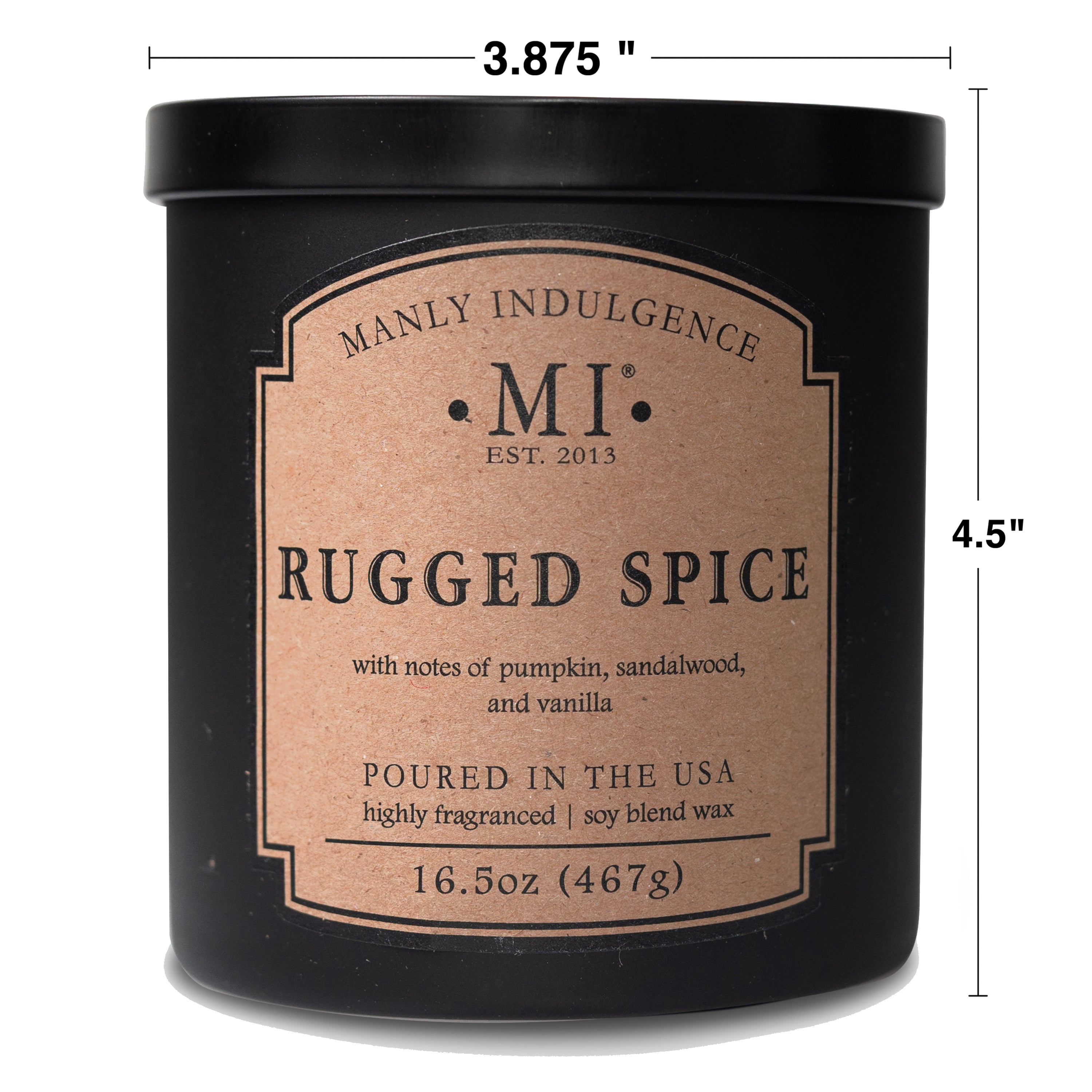Rugged Spice, Manly Indulgence, 16.5oz, Classic+ Collection