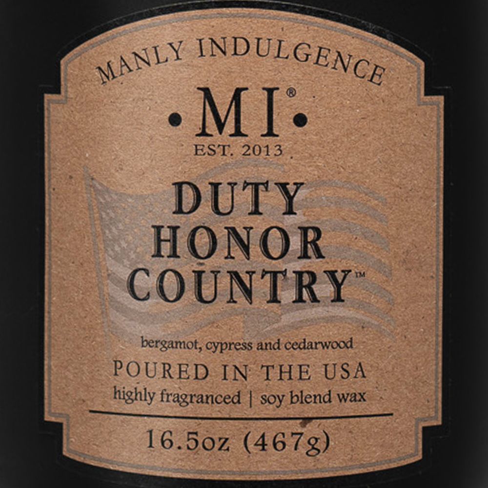 Duty Honor Country, Manly Indulgence, 16.5oz, Classic+ Collection