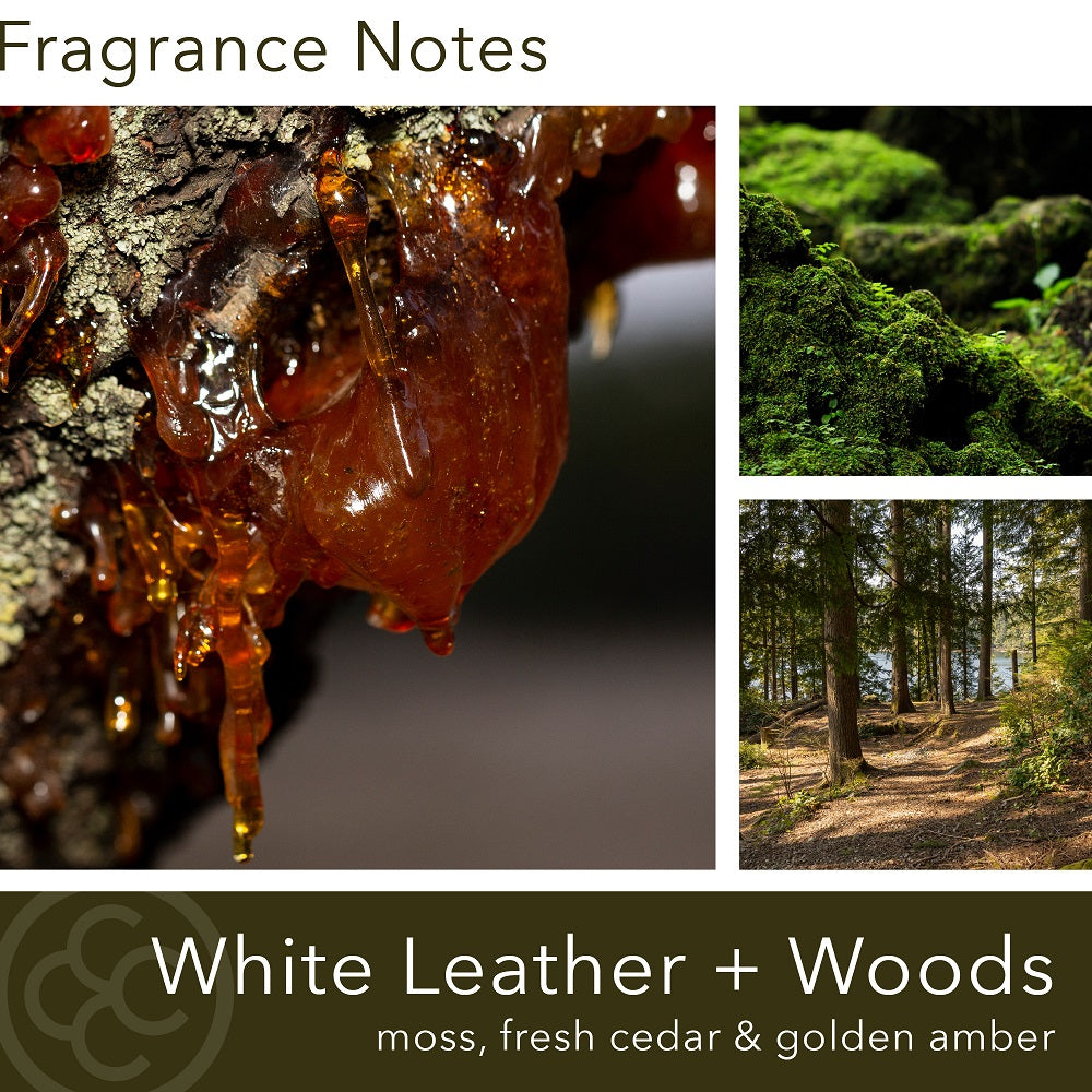 White Leather & Woods, 14 oz, M Baker Collection