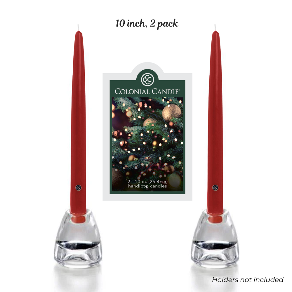 10" Red Handipt Taper, 2 Pack