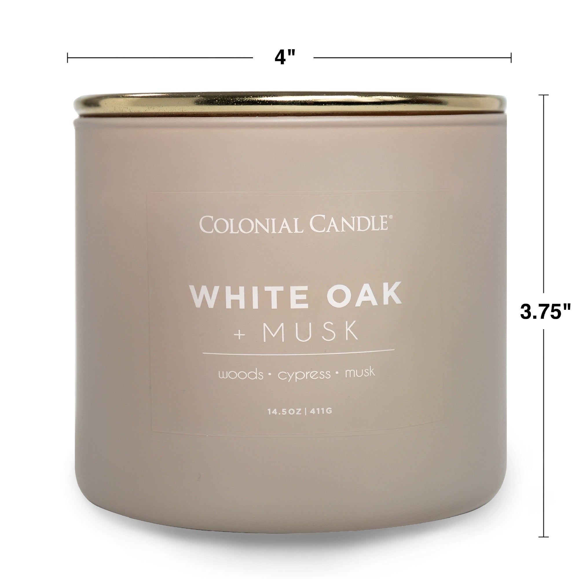 White Oak & Musk, 14.5oz, Pop of Color