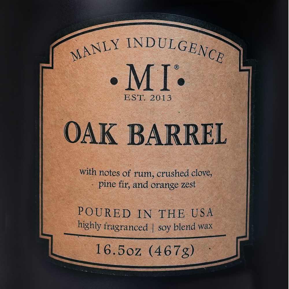 Oak Barrel, Manly Indulgence, 16.5oz, Classic+ Collection