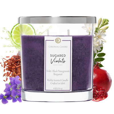 Sugared Violets, 8oz, Classic Ovals