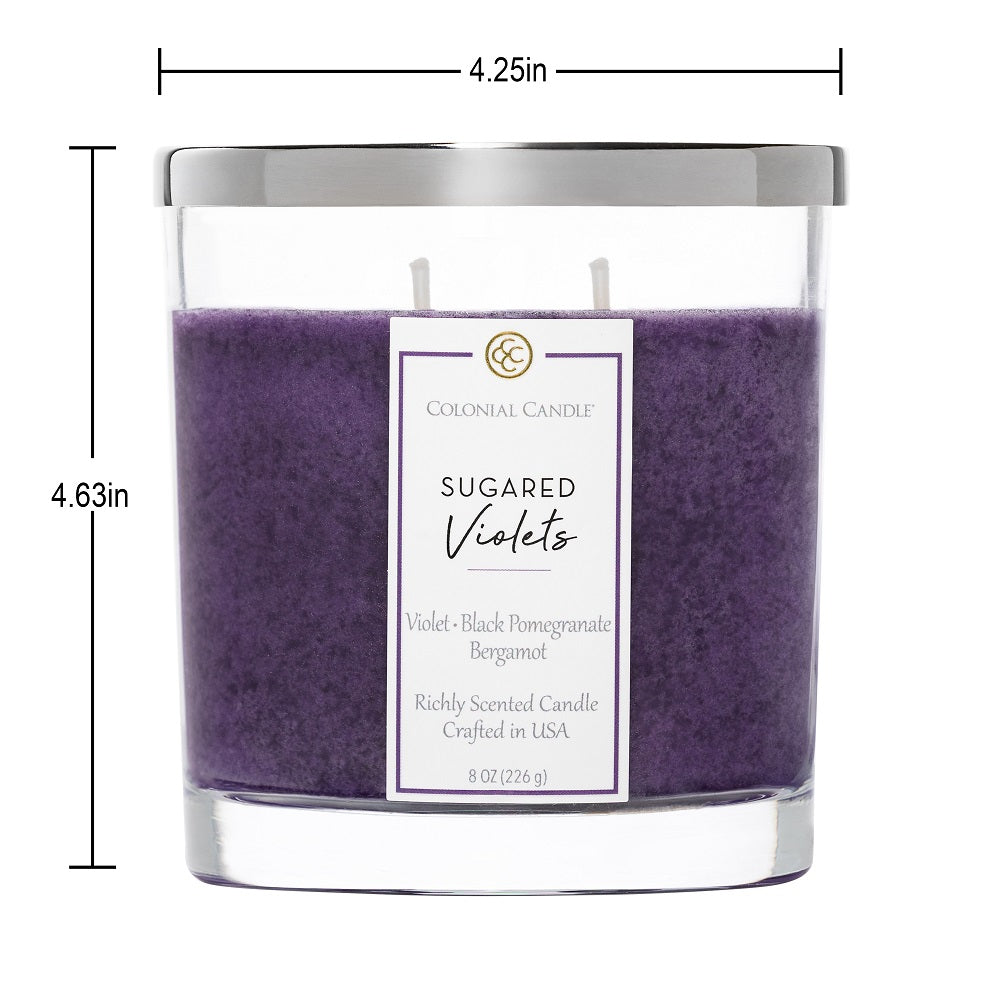 Sugared Violets, 8oz, Classic Ovals