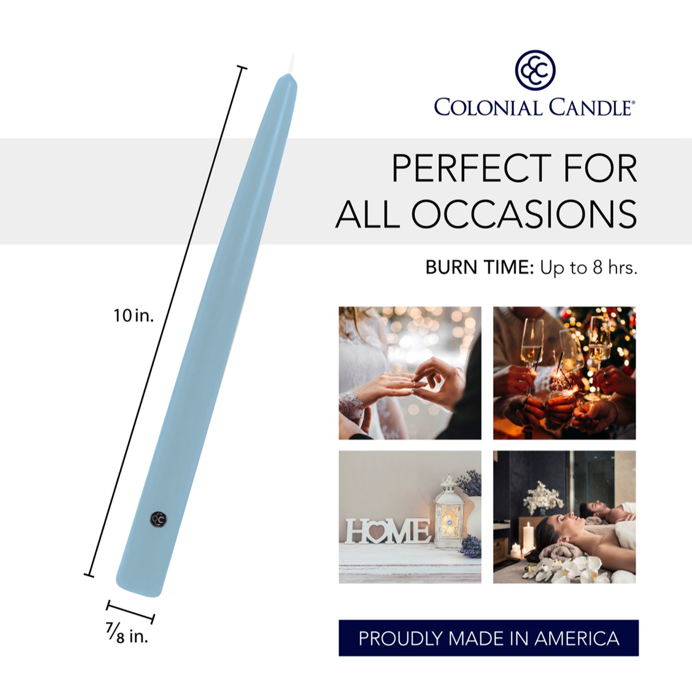 Wedgewood 10" Handipt Taper