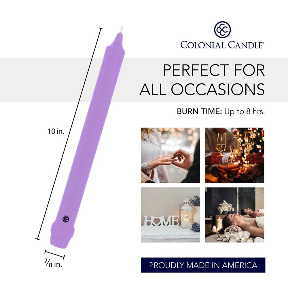 Lilac 10" Classic Dinner Candle